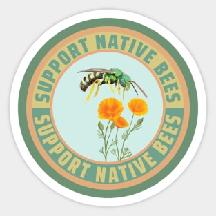 Support Native Bees! Sticker